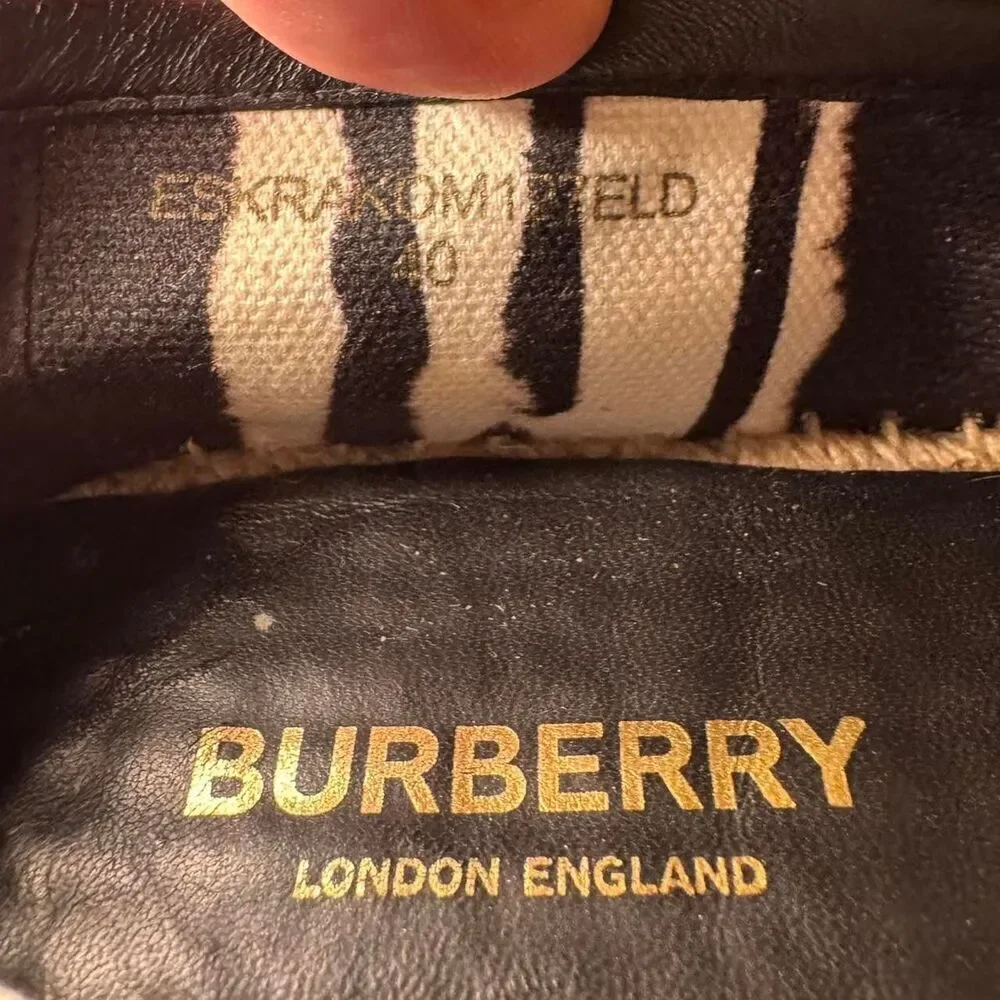 Burberry Women's Abstract/Zebra Print Flat Slip-on Espadrilles EU40/US9.5
